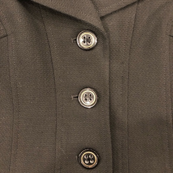 D&G Black Notched Collar Fitted Button Up Blazer SZ 42 4 6 - Picture 7 of 17